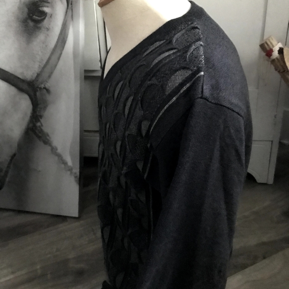 Sergio Louis Knit Sweater Grayish Blue Size M - Picture 5 of 5